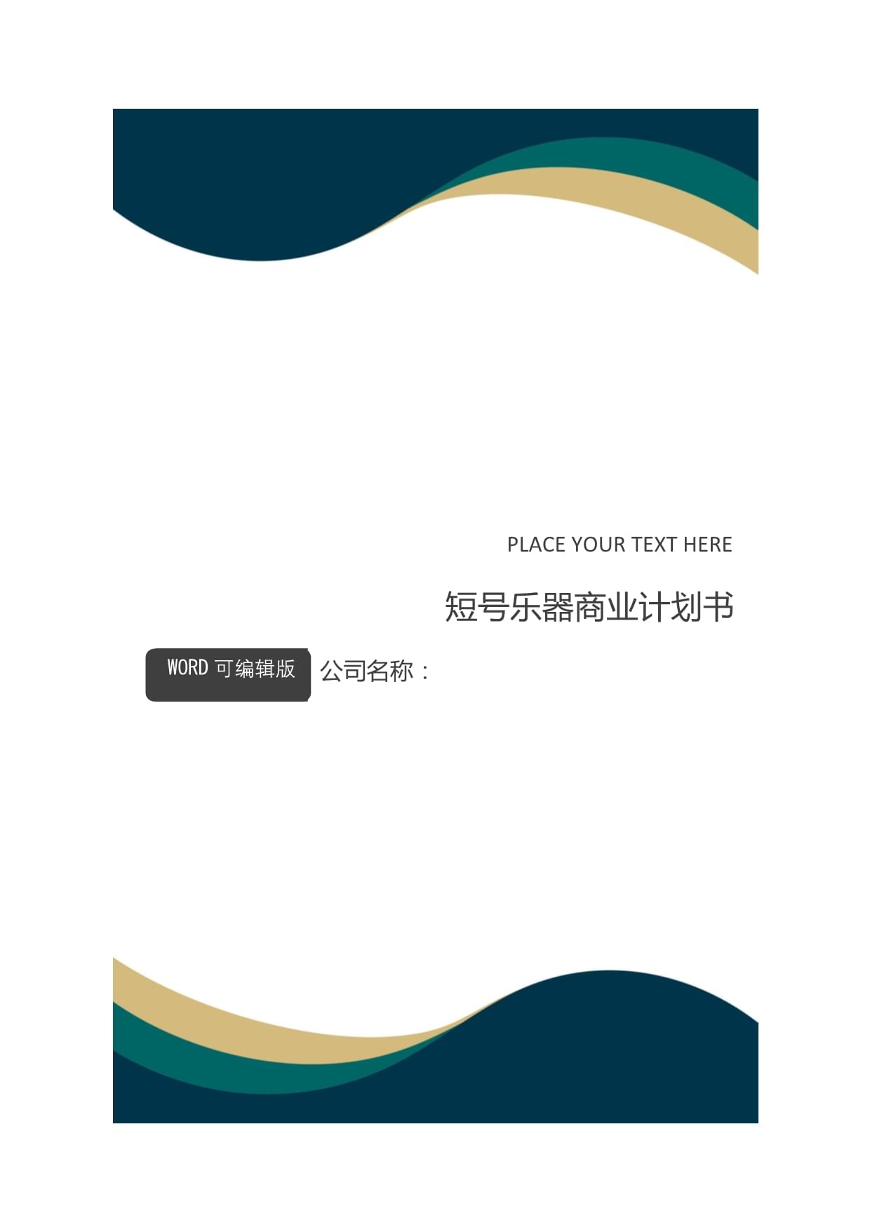 短號(hào)樂(lè)器產(chǎn)品商業(yè)計(jì)劃書(shū)